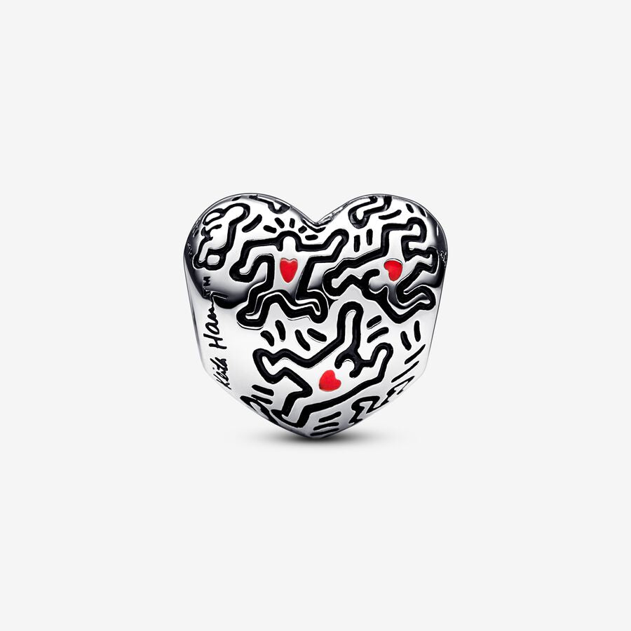 Charm Corazón Arte Lineal Keith Haring