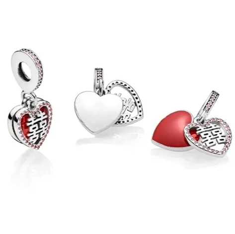 Charm Corazón Doble Felicidad
