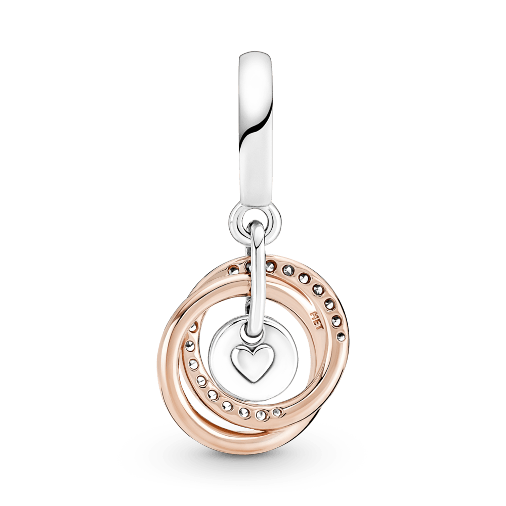 Charm Colgante Círculos Entrelazados Familia Por Siempre