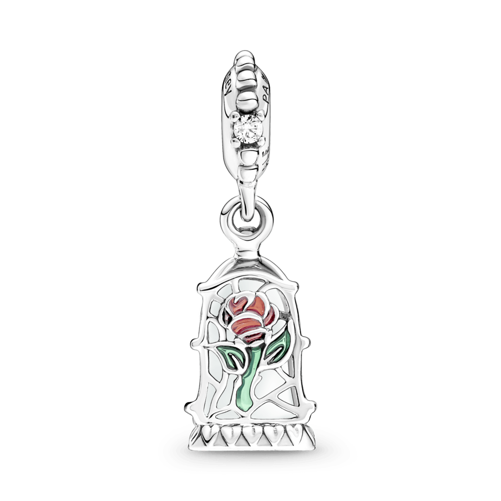 Charm Rosa Encantada De La Bella Y La Bestia De Disney