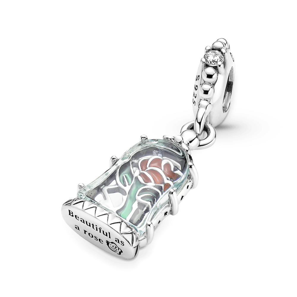 Charm Rosa Encantada De La Bella Y La Bestia De Disney