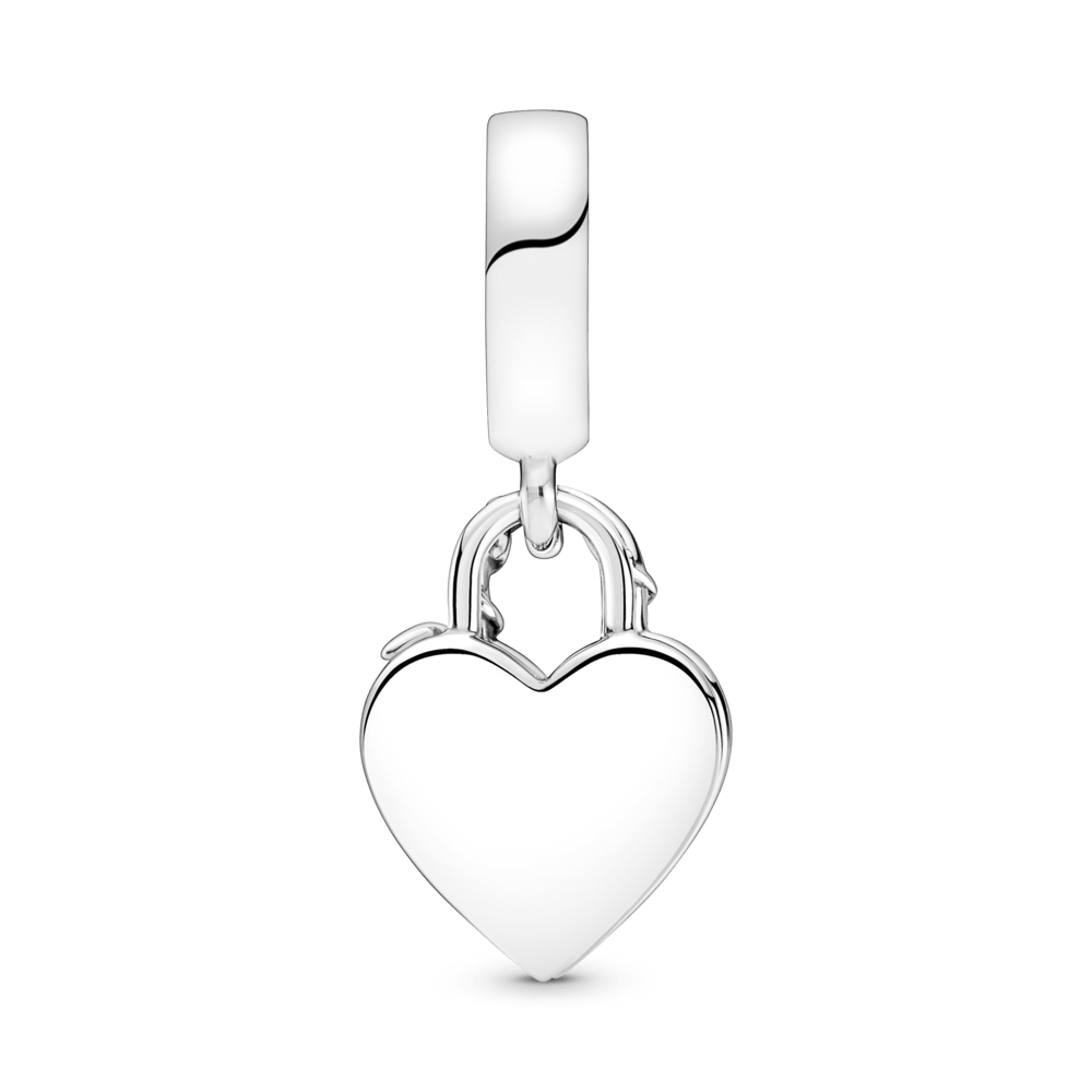 Charm Candado Del Corazón y Rosa