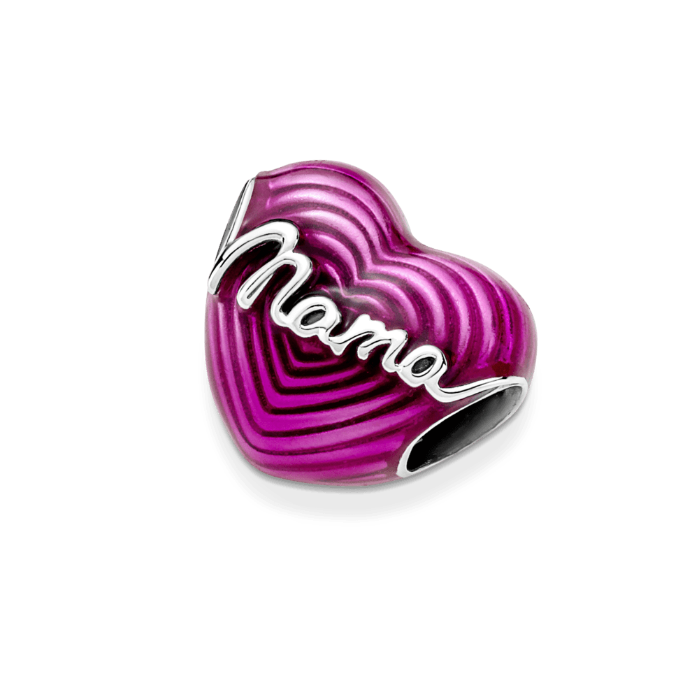 Charm de corazón de mamá de amor radiante