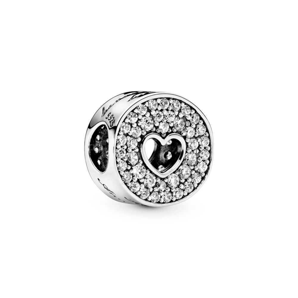 Charm de Aniversario Corazón y Pavé