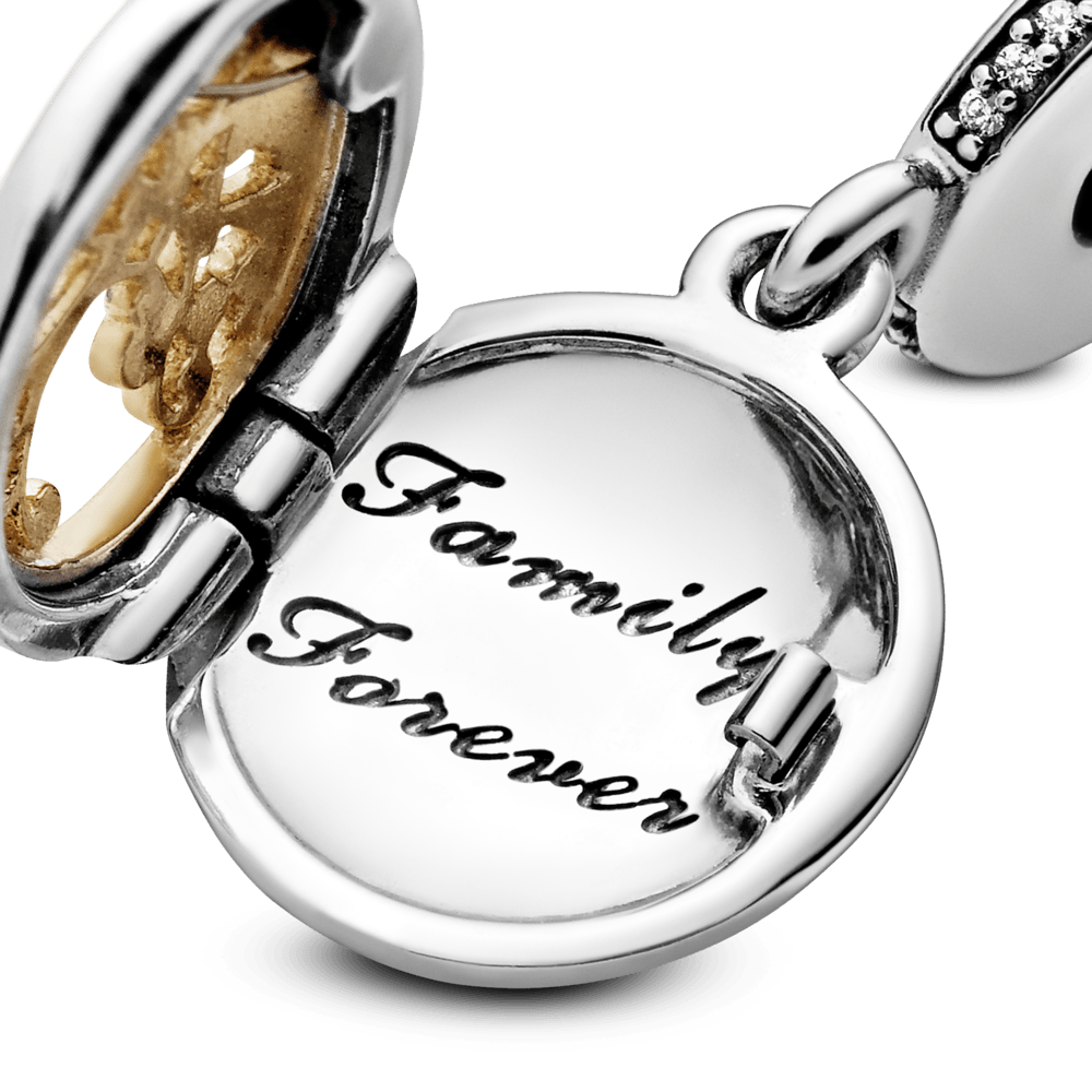Charm Colgante Raíces Familiares Dos Tonos