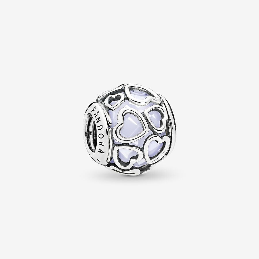 Charm Corazones Cristal Blanco