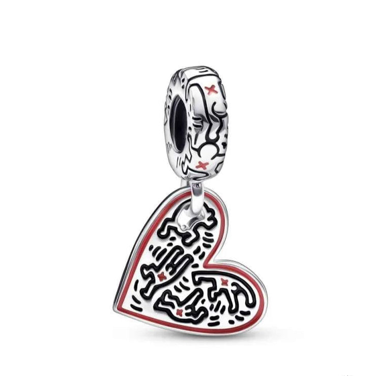 Charm Corazon Colgante Keith Haring