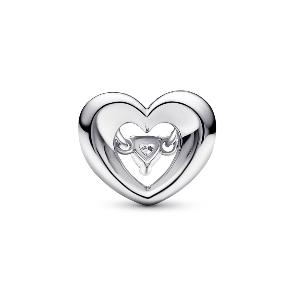 Charm Corazón Radiante y Piedra Flotante