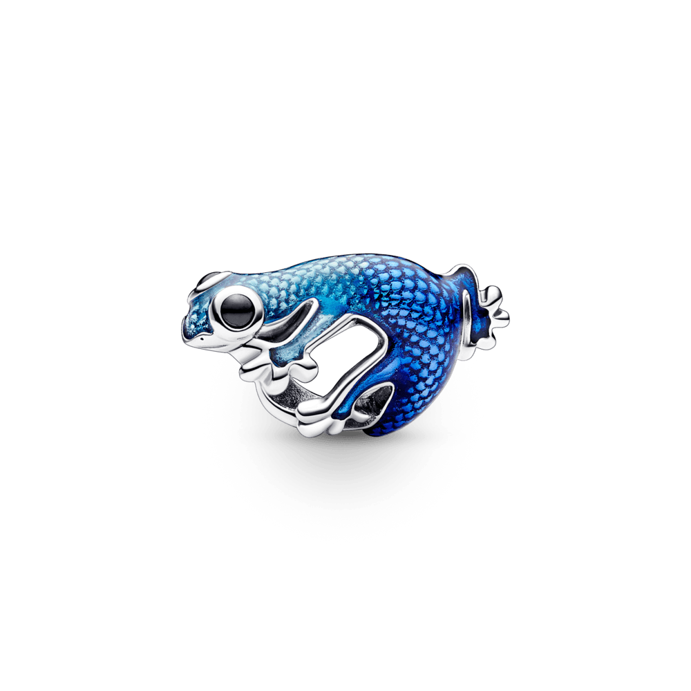 Charm Gecko Azul Metalico