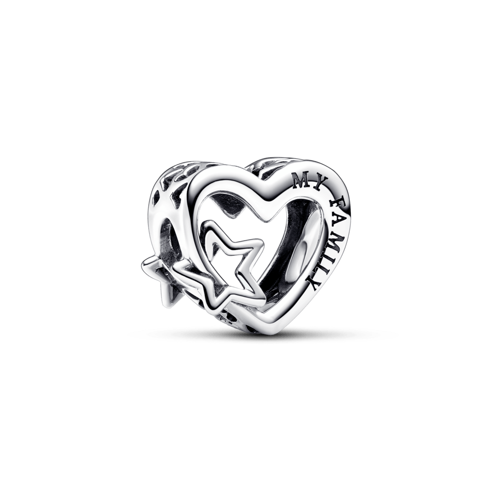Charm de Filigrana Familia Corazón y Estrella