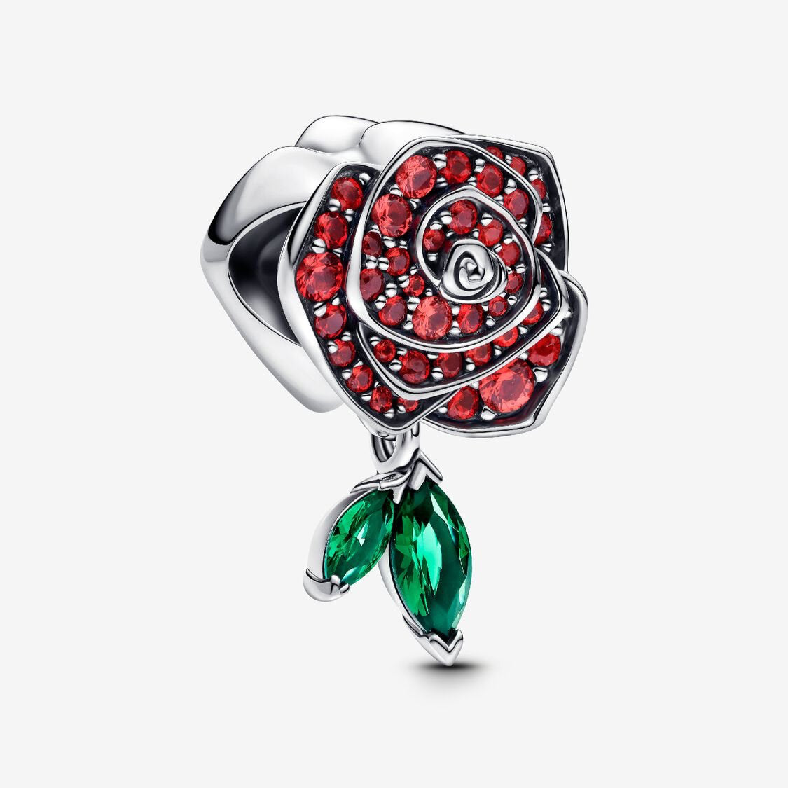 Charm Rosa Floreciendo Brillante Roja