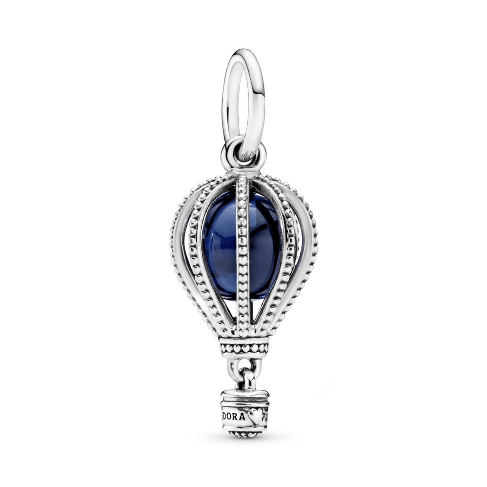 Charm Colgante de Viaje Globo Aerostático Azul Oscuro