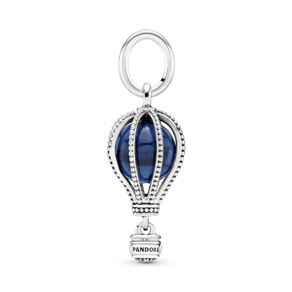 Charm Colgante de Viaje Globo Aerostático Azul Oscuro