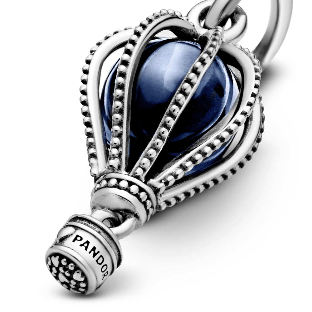 Charm Colgante de Viaje Globo Aerostático Azul Oscuro
