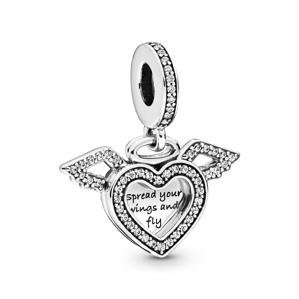 Charm Corazón Y Alas De Ángel