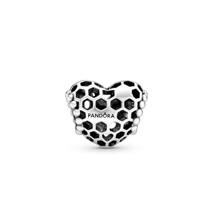 Charm Corazón Panal de Abeja Feliz