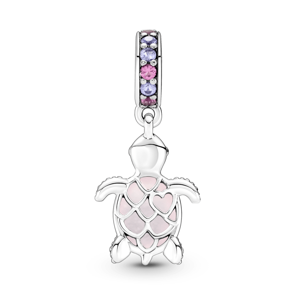Charm Tortuga Marina Cristal de Murano Rosa