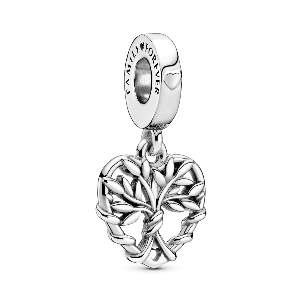Charm Corazón con Árbol Genealógico