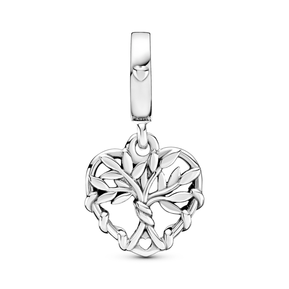 Charm Corazón con Árbol Genealógico