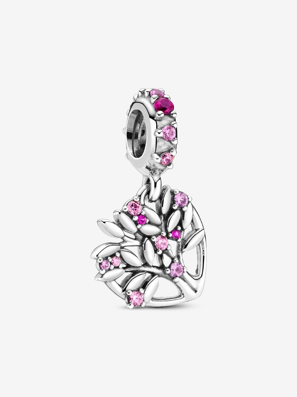 Charm Árbol Genealógico de Corazón Rosa