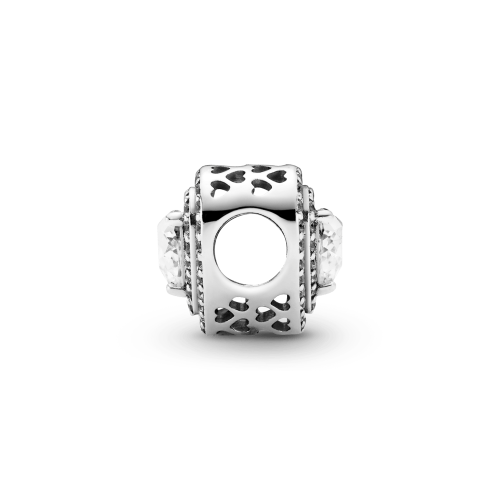 Charm Corazón Brillante Elevado