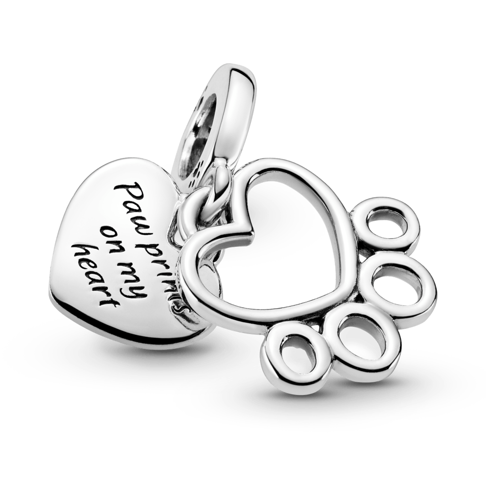 Charm de corazones e impresión de patita