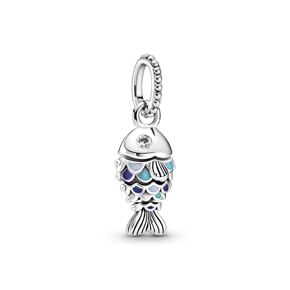 Charm Pez Con Escamas Azules
