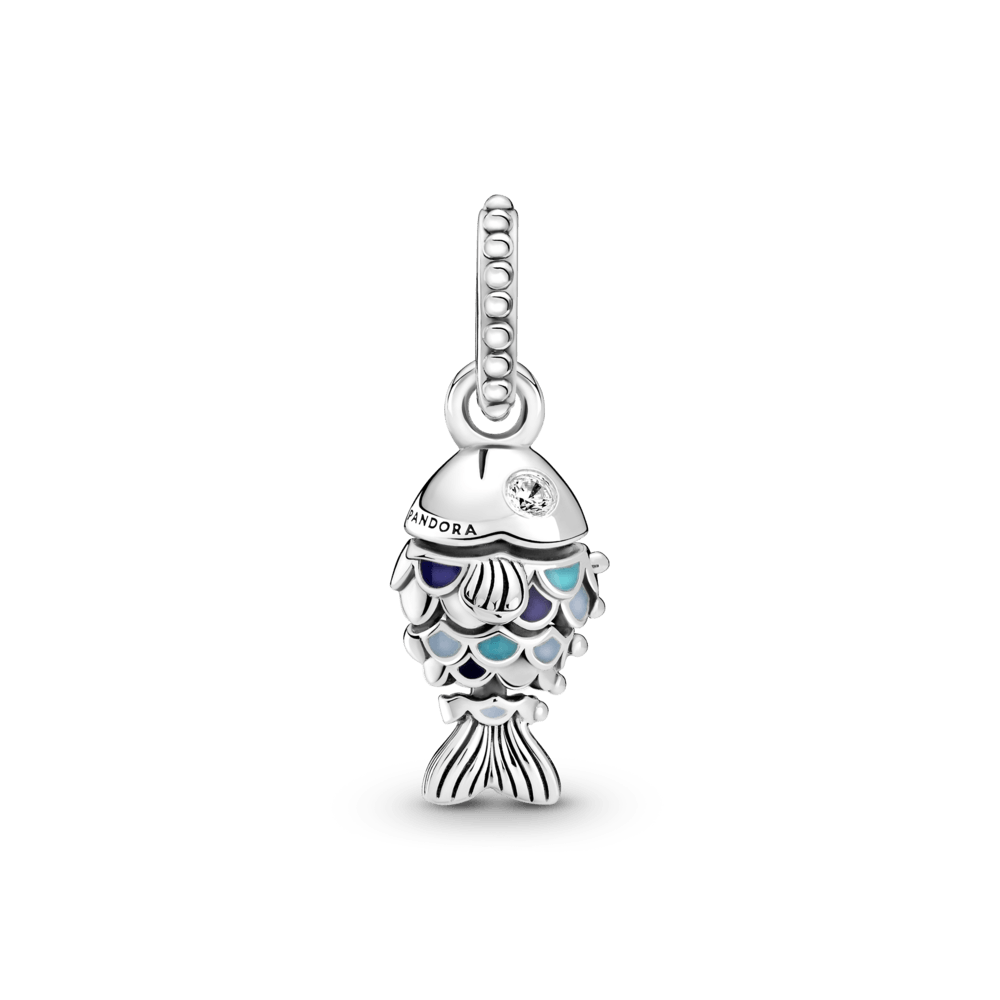 Charm Pez Con Escamas Azules
