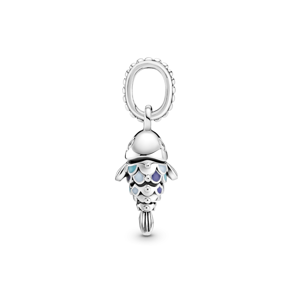 Charm Pez Con Escamas Azules