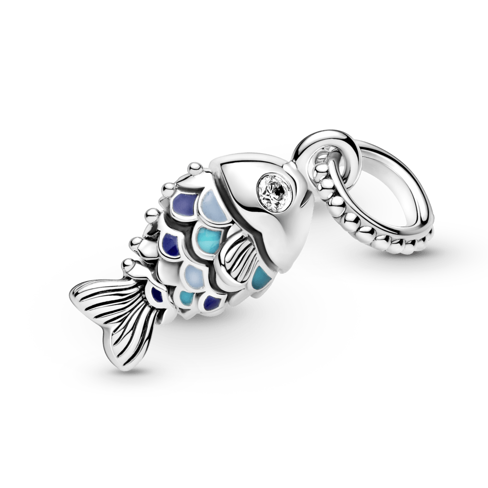 Charm Pez Con Escamas Azules