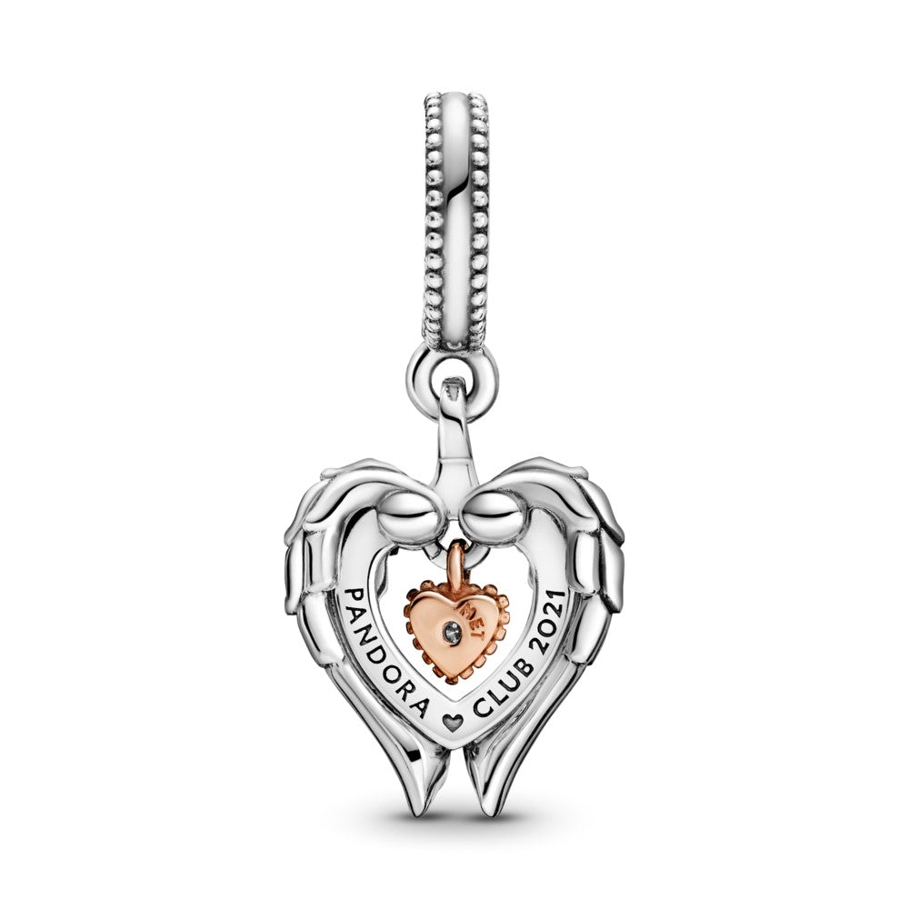 Charm Colgante Corazón y Alas de Ángel Club 2021