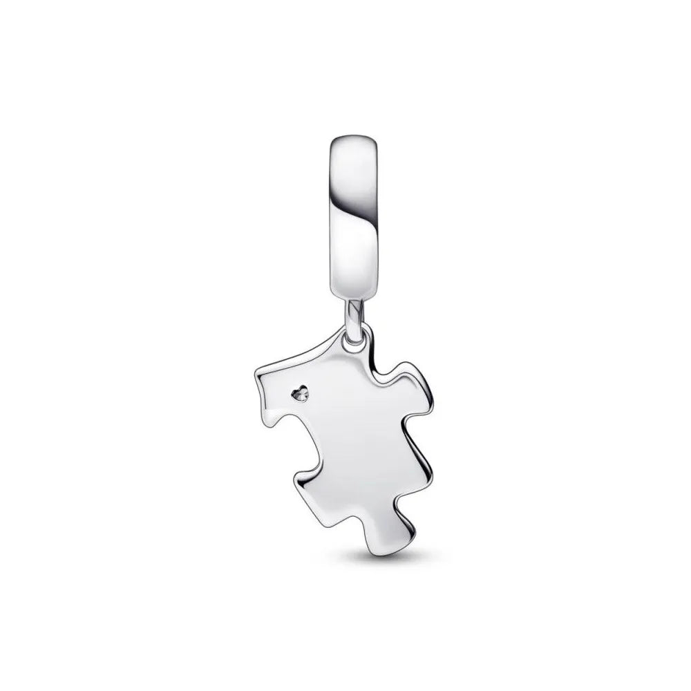 Charm Colgante Pieza de Puzzle Brillante