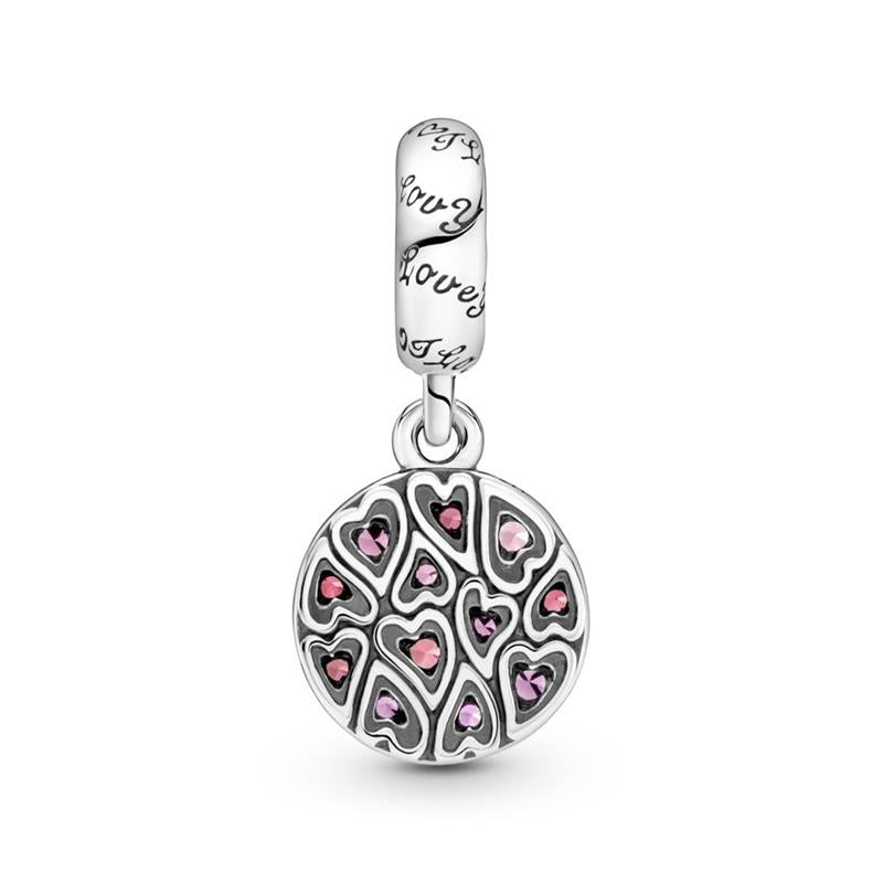 Charm Colgante Patrón Corazón Brillante
