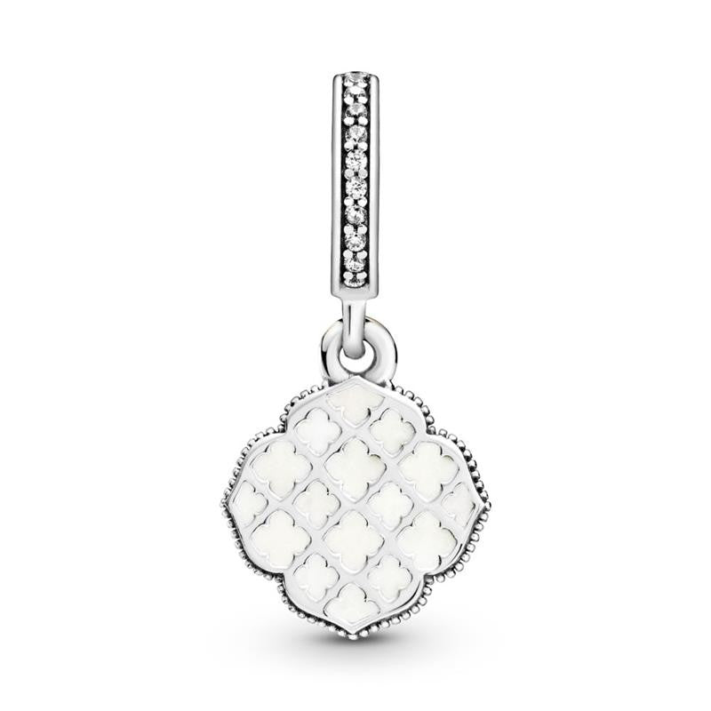 Charm Colgante Rosa en Dos Tonos