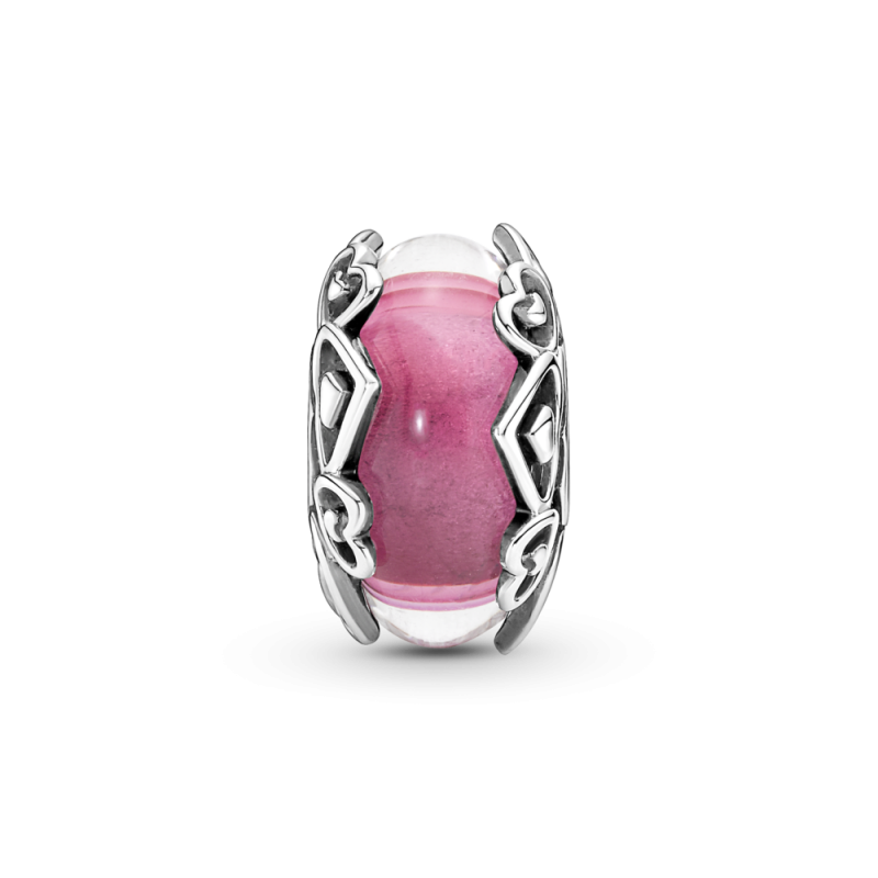 Charm Cristal de Murano Rosa Declara Tu Amor