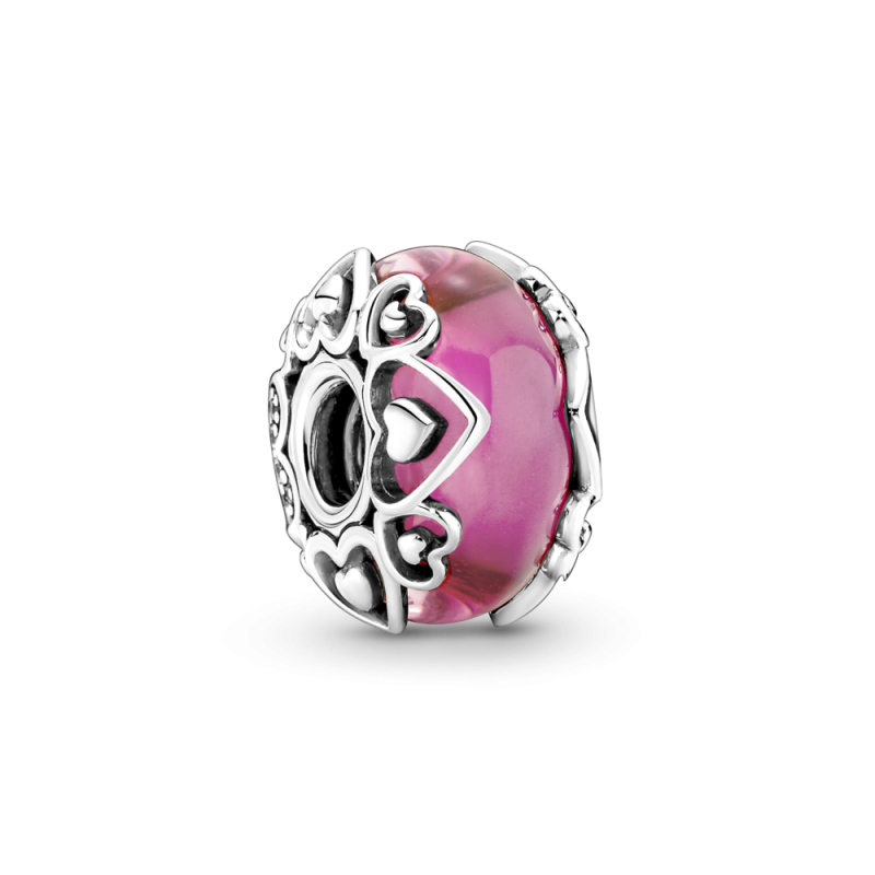 Charm Cristal de Murano Rosa Declara Tu Amor