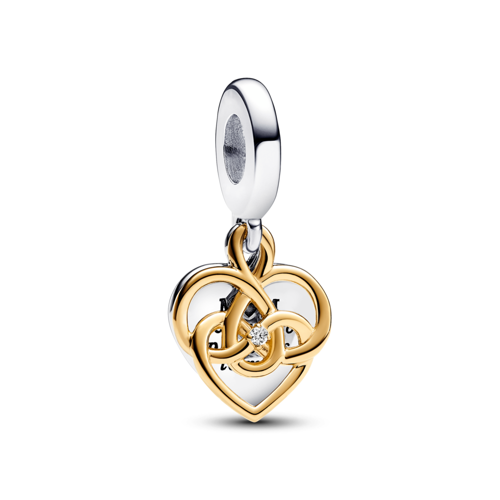 Charm Colgante Doble Corazón de Madre