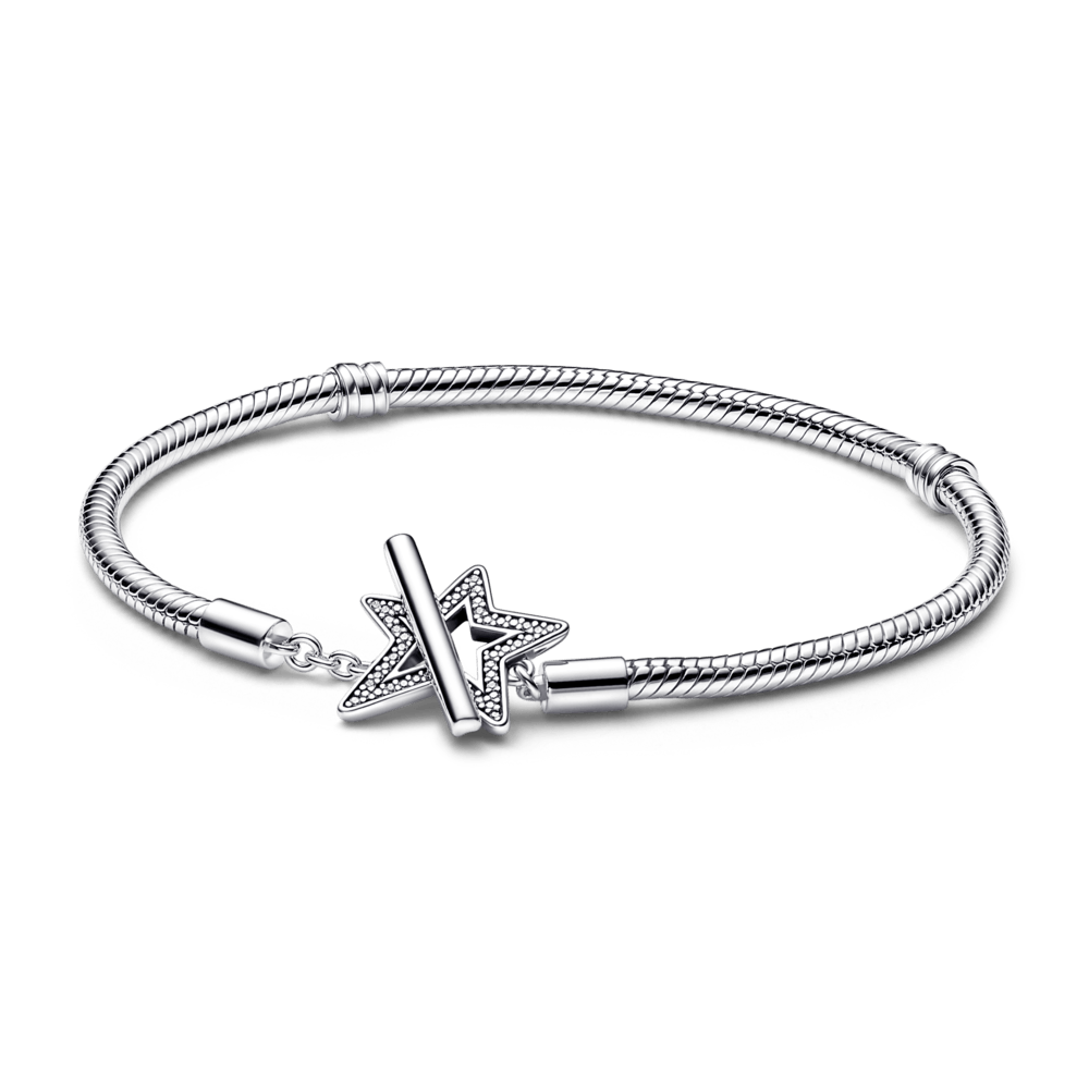 Pulsera con Cierre Estrella Asimétrica con Barra T