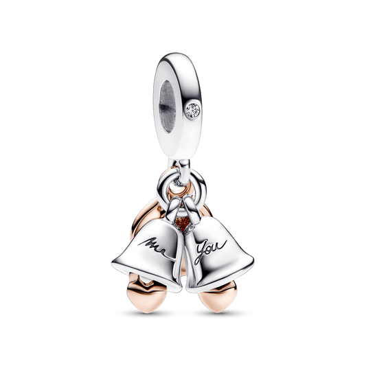 Charm Colgante Doble Campanas de Boda