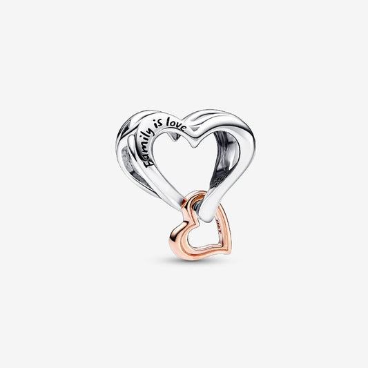 Charm Corazón Infinito de Filigrana en Dos Tonos