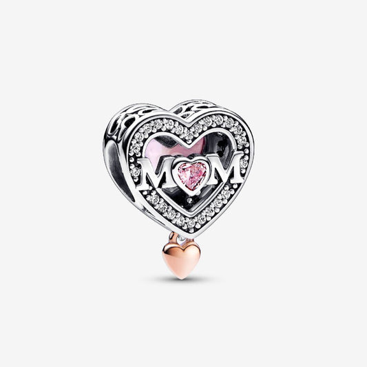 Charm Mamá y Corazón en Filigrana