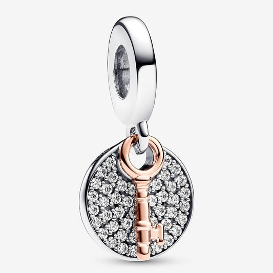 Charm Colgante Doble Llave a la Felicidad