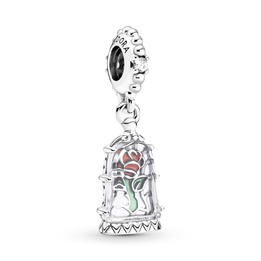 Charm Rosa Encantada De La Bella Y La Bestia De Disney