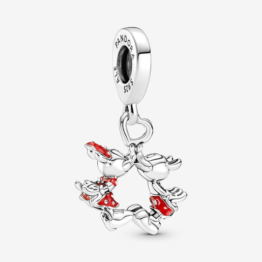 Charm Mickey & Minnie Mouse besándose de Disney