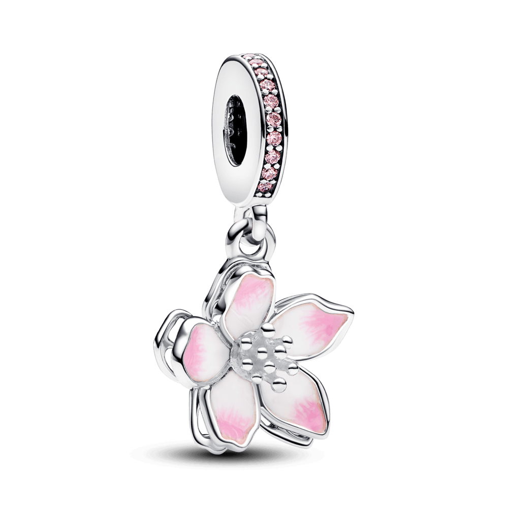Charm Colgante Flor de Cerezo Rosa