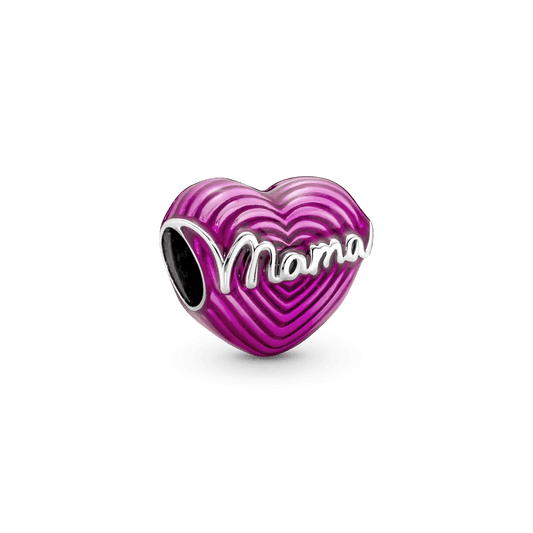 Charm de corazón de mamá de amor radiante
