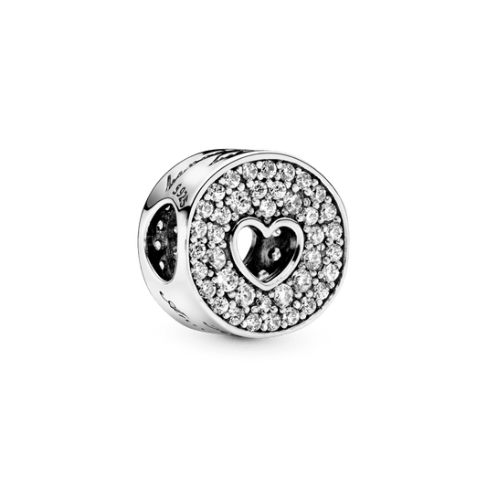 Charm de Aniversario Corazón y Pavé