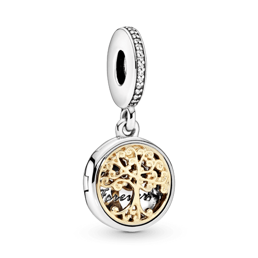 Charm Colgante Raíces Familiares Dos Tonos