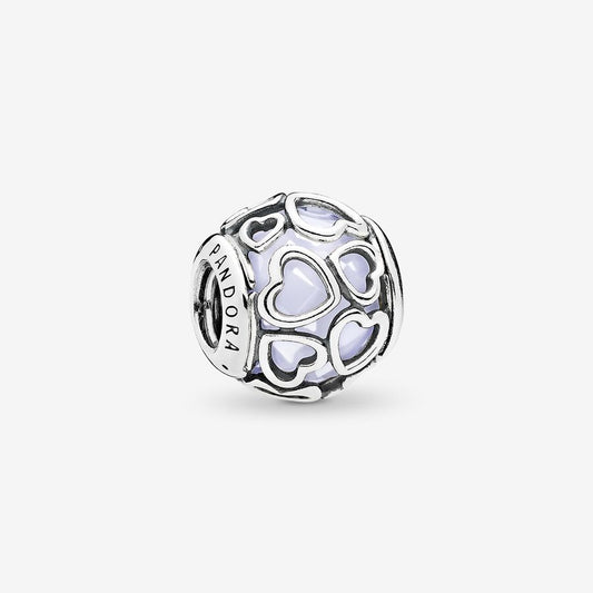 Charm Corazones Cristal Blanco