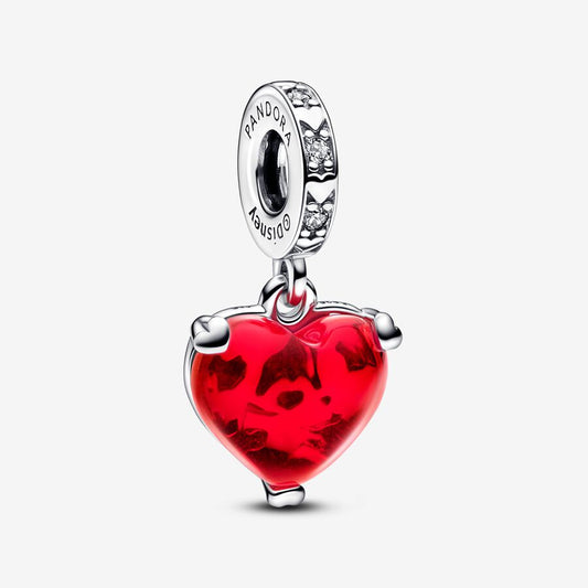 Charm Corazón Cristal de Murano Mickey & Minnie